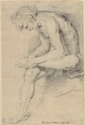 Jeune homme nu dans la pose du Spinario