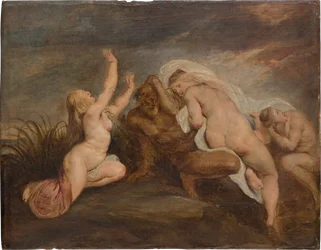 Nymphes et dieu du fleuve (fragment d