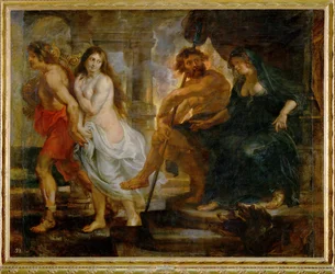 Orphée et Euridice avec Pluton et Proserpine (peinture sur toile)