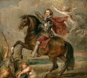 Portrait du duc de Buckingham à cheval
