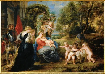 Repos lors de la fuite en Égypte, vers 1632-35 (peinture sur bois)