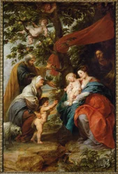 La Sainte Famille se reposant sous un pommier