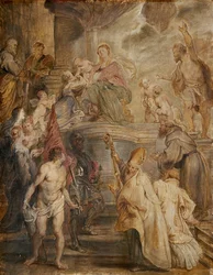 Le mariage mystique de sainte Catherine (esquisse en couleur pour l