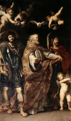 Les Saints Grégoire I, Maur et Papias, 1608