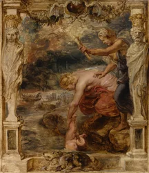 Thétis plonge le petit Achille dans le Styx, v. 1635