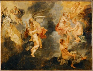 Triomphe de la verit (peinture sur bois)
