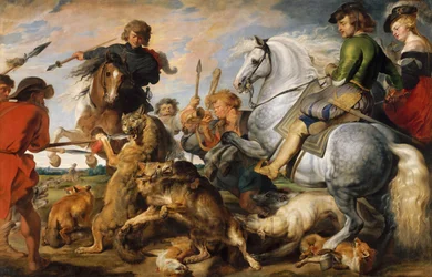 Chasse au loup et au renard, vers 1616