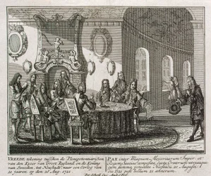 Conclusion du traité de paix de Nystad le 20 août 1721