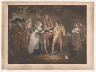 Rosalind surprend Orlando dans la forêt