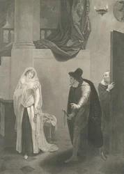 La maison de Shylock, Shylock, Jessica et Launcelot Shakespeare