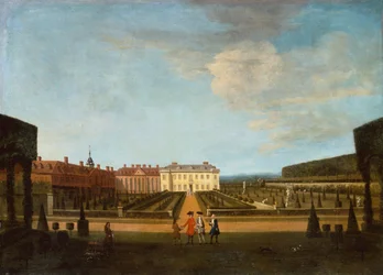 Vue du jardin et du parterre principal de Winchendon House