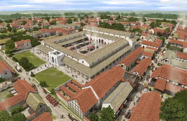 Le Forum à Silchester depuis le nord-ouest