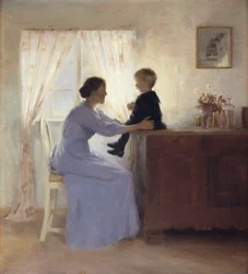 Une mère et son enfant à l