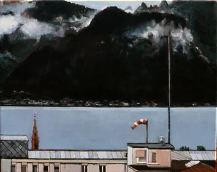 Lac Léman, 2008 (huile sur toile)
