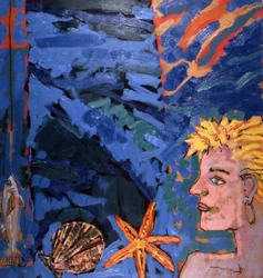 Femme et étoile de mer