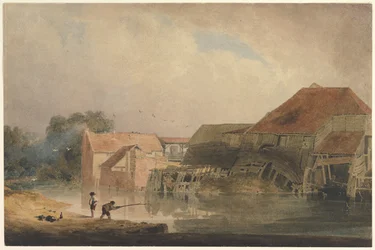 Scène au bord de la rivière (Vieux moulin)