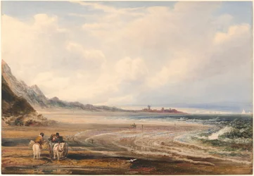 Des promeneurs sur les dunes près de Redcar