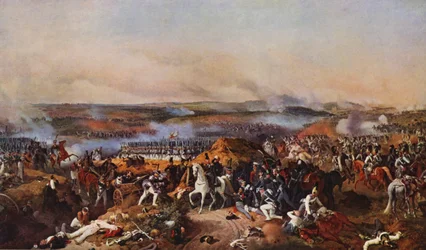 La bataille de Borodino (lithographie couleur)