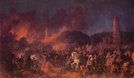 La bataille de Polotzk (lithographie couleur)