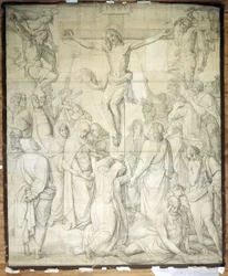 Le Christ en croix. Carton pour les fresques de l
