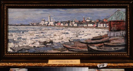 La derive des glaces sur la Volga, pres de Iaroslavl