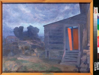 Paysage bleu