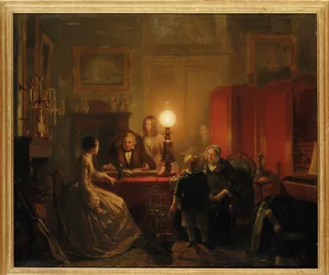 Une famille réunie autour d