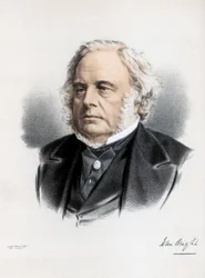 John Bright, homme politique radical et libéral britannique, vers 1890