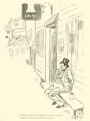 Dessin humoristique par Phil May, des années 1890