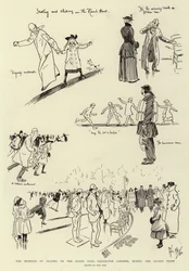 Les Humeurs du patinage sur le Round Pond, Kensington Gardens, pendant le récent gel