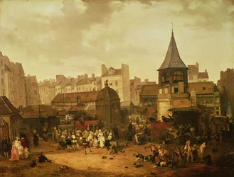 Réjouissances aux Halles pour célébrer la naissance du dauphin Louis de France (1781-89) 21 janvier 1781, 1783