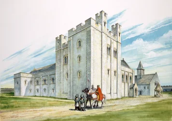 Les bâtiments centraux, vieux château de Sherborne, Dorset