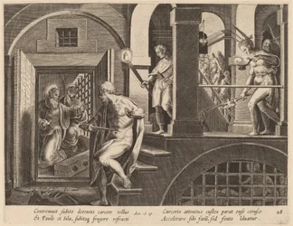 Le Geôlier sur le point de se tuer, Converti par Saint Paul
