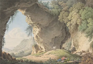 Paysage rocheux avec berger endormi, 1817