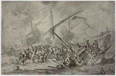 Della Bella, Une bataille navale