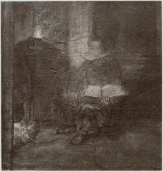 Rembrandt, Un vieil homme lisant