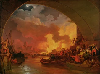 Le Grand Incendie de Londres, vers 1797
