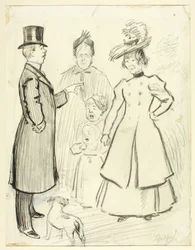 Scène humoristique de la vie londonienne dans l