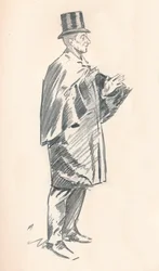 Croquis au crayon de plomb, XIXe siècle