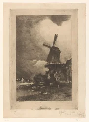 Moulin dans un paysage