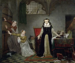 Marie Stuart (1542-87) au moment de partir pour son exécution, 8 février 1587