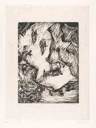 Groupe de chèvres de montagne dans un paysage rocheux