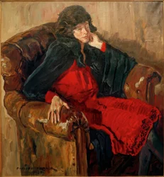Dame dans un fauteuil