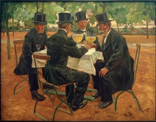Fossoyeur avec bière blanche