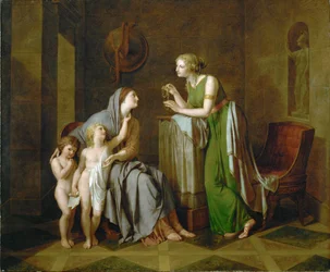 Cornelia, mère des Gracques (huile sur toile)