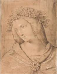 Germania, buste, étude pour la fresque