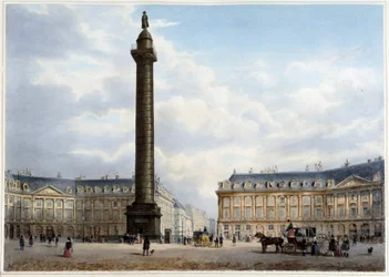 Colonne de la Place Vendôme - dans Promenade dans Paris et ses environs, conçu par Jacottet et Benoist, vers 1840