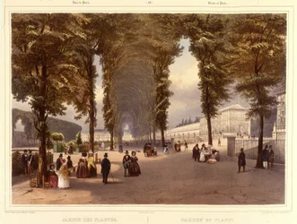 Le Jardin des Plantes - dans "Promenade dans Paris et ses environs", par Jacottet et Benoist, Paris, vers 1840