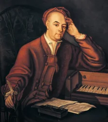 George Frideric Handel (1685-1759) musicien germano-anglais, peinture par Philippe Mercier c. 1725