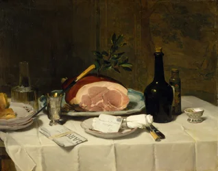 Nature morte avec jambon, années 1870